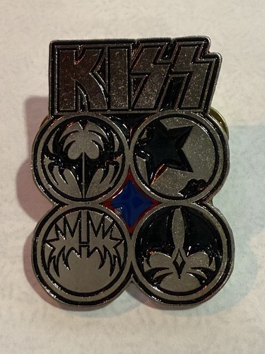 KISS LOGO BAND EMAILLE PIN MIT DEN BAND MAKE UP FIGUREN