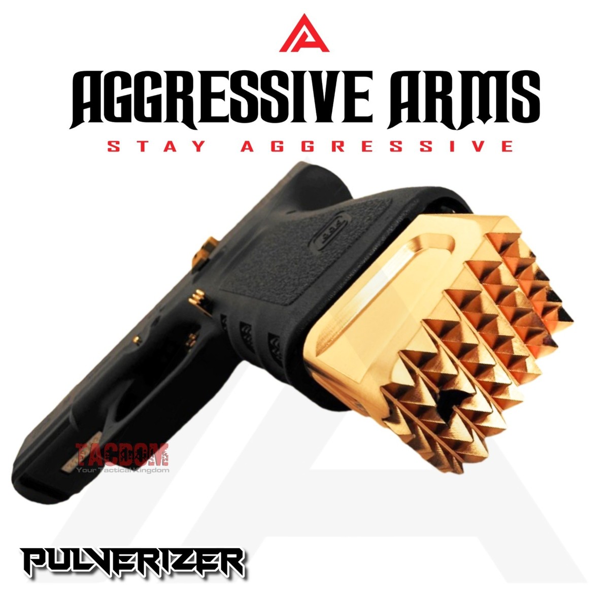 AGGRESSIVE ARMS PULVERIZER GOLD +0 MAGAZINE EXTENSION BASE PAD