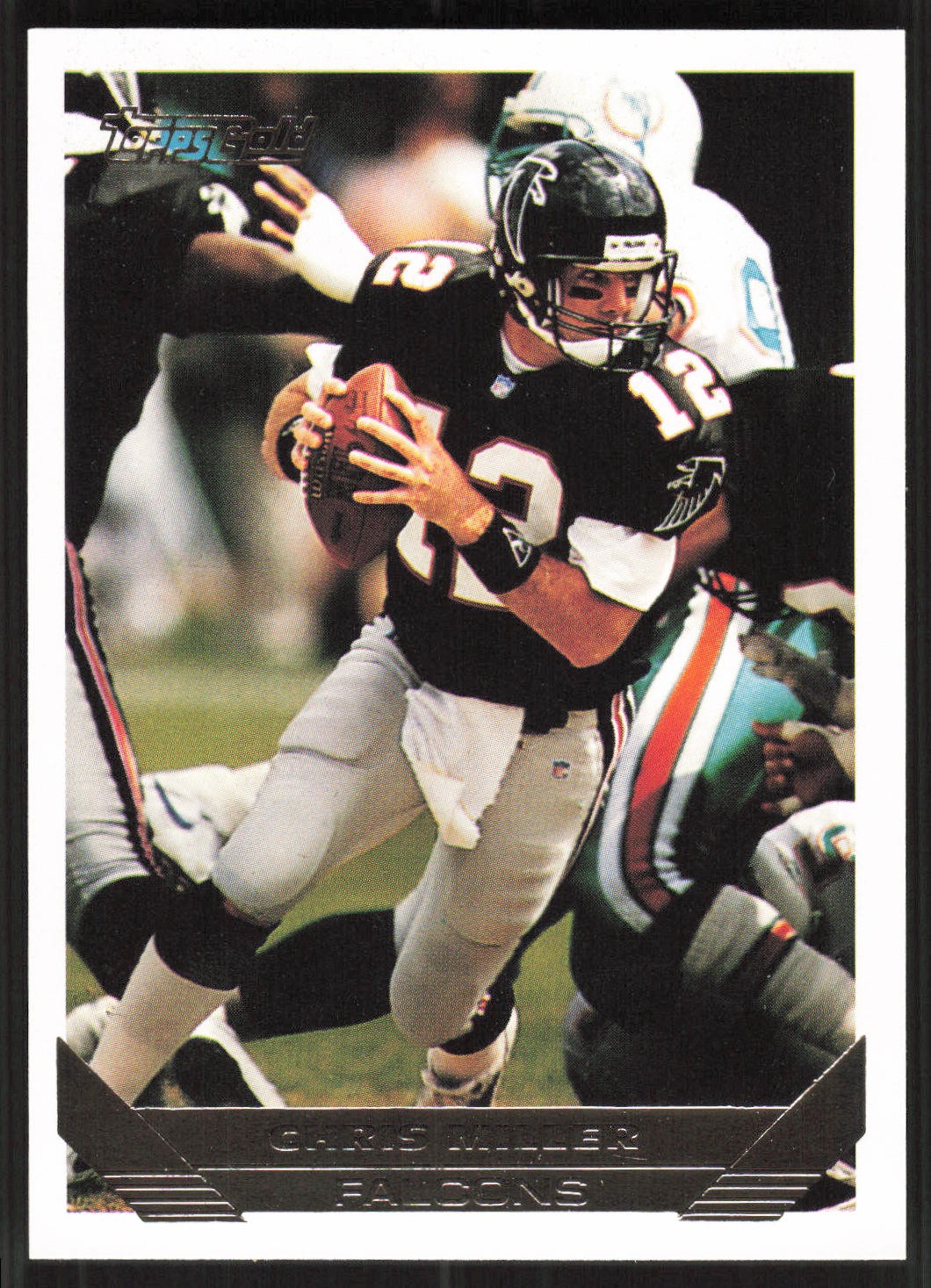 Chris Miller, 1993 Topps, #10, Atlanta Falcons, Gold