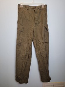 50's VINTAGE French Army Military Cotton Twill Field Cargo Trouser Pants 43