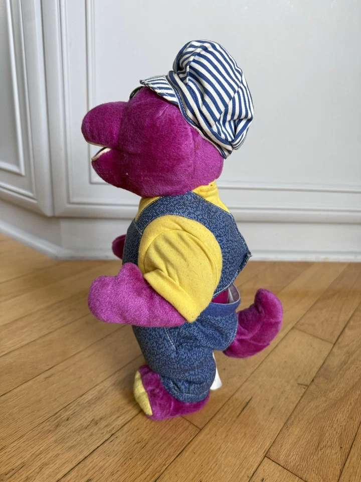 Peluche conductor tren baile musical todo a bordo Barney dinosaurio hablar en movimiento Foto 2 de 4