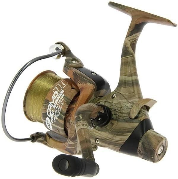 Angling Pursuits Camo 40 Carp Runner Reel – 3BB with 12lb Line and Spare Spool