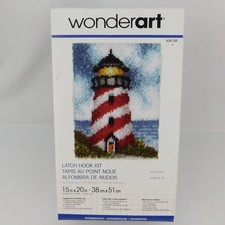 Wonderart "Sailors Beacon" Latch Hook Kit 15" X 20" Lighthouse NEW Made in USA