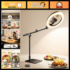 Adjustable 10" Ring Light with Tripod  Phone Mount for Video, Live Stream, Cook