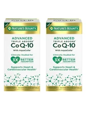NATURE'S BOUNTY ADVANCED COQ10 TRIPLE ABSORB CoQ-10 180 Ct. EXP 10/26+
