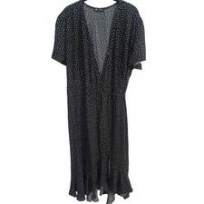 Summer Wrap Casual V-Neck Short Sleeve Ruffle Maxi Dress Size Medium