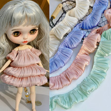 5 M 5cm Width Frilly Shiny Double-layer Trim Satin Pleated Edge DIY Accessories