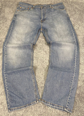 Levi's 505 Jeans Herren W38 L30 Blau Denim Faded Red Tab 5 Taschen gerades Bein