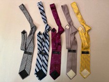 Lot Of 5 Brooks Brothers 346 Pure Silk Vintage Patterned Neck Ties Made In USA