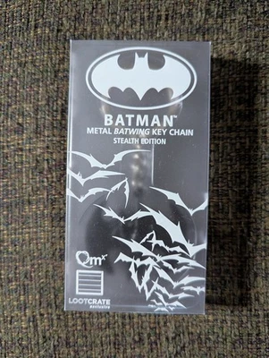 Batman Batwing Metal Key Chain Stealth Edition Loot Crate Exclusive NEW - Image 1 of 4