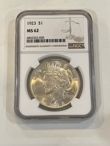 NGC 1923 MS-62 Silver Peace Dollar