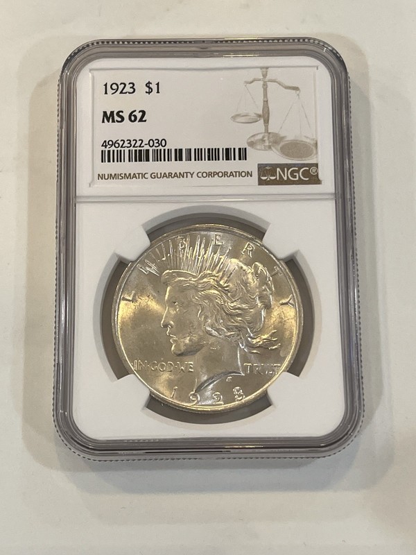 NGC 1923 MS-62 Silver Peace Dollar