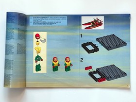 Vintage Lego City Harbor Speedboat 7244 100 % Complete Set w/Instructions