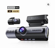 TERUNSOUl 4K Dash Cam Front and Rear, Full HD 3 Channel Dashcam 128GB SD FW983A