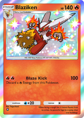 Pokemon Pocket TCG Card Full 1 Star Shiny Blaziken Pulsing Aura DIGITAL
