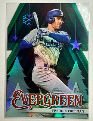 2025 Topps Holiday Evergreen Die-Cut Freddie Freeman E-21 Los Angeles Dodgers