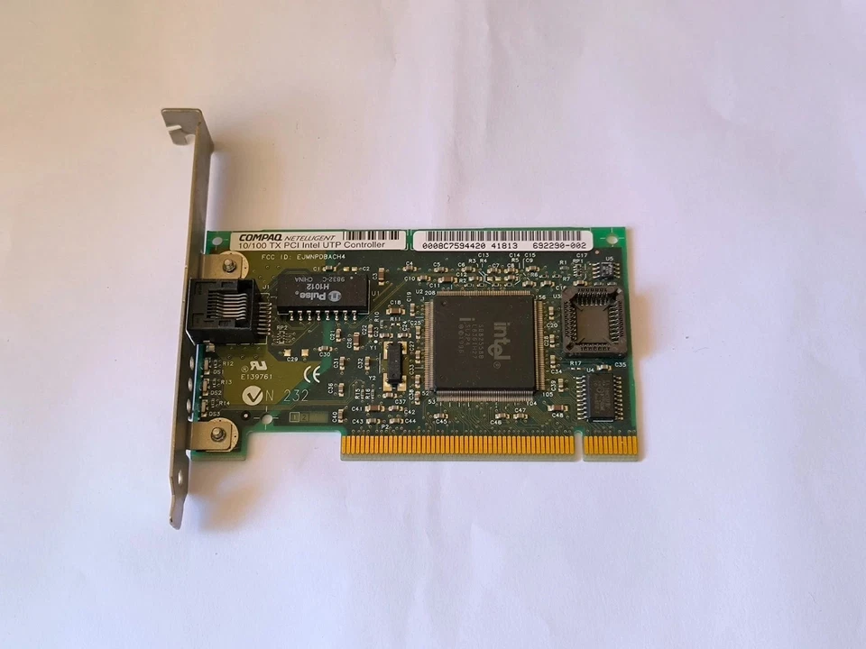 🌐🖳 Compaq 692290/20 Netelligent 10/100 PCI Network Card - Intel SB82558B - Immagine 3 di 4