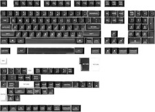 DROP MT3 Profile WOB White-On-Black Mechanical Keyboard Keycap Set