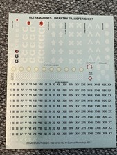 Ultramarines Infantry Transfer Sheet 2017