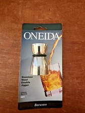 NIP Oneida 18/8 Stainless Steel Double Jigger Barware - 2014