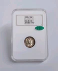 1935-P NGC MS65 FB CAC Mercury Dime Full Bands Old Fatty Holder GEM