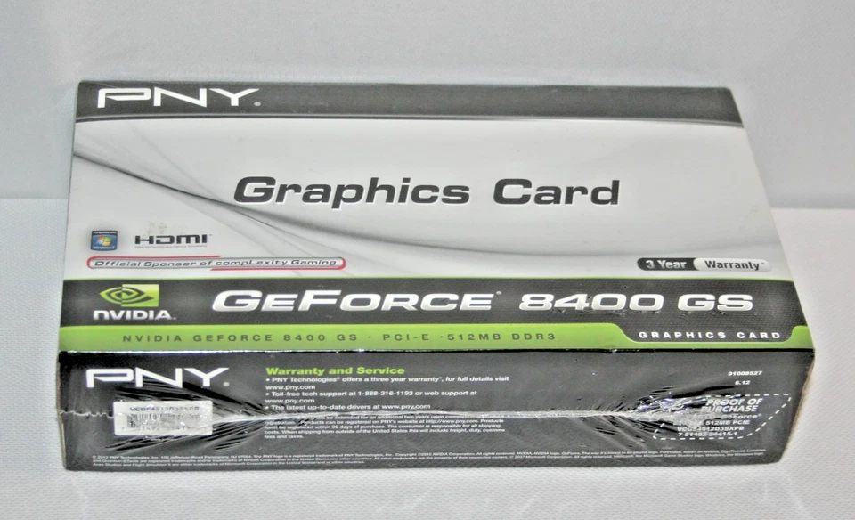 PNY GeForce 8400GS 512mb PCI-E Video Card NEW IN SEALED BOX - Image 4 of 4