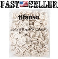 Tifanso Medium Latex Finger Cots Disposable Finger Protectors, 210 Count