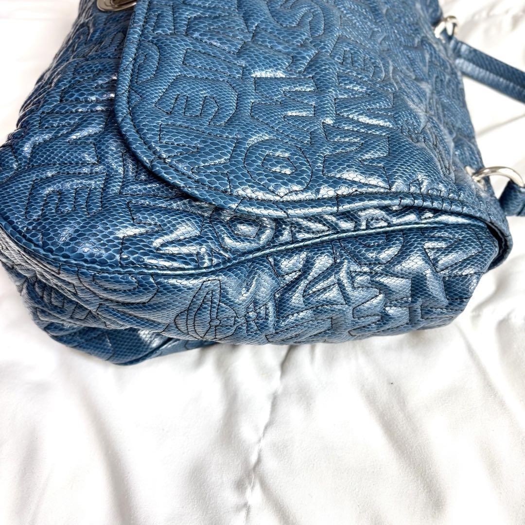 極美品✨ヴィヴィアンウエストウッド ハンドバッグ パイソン エンボス ブルー Extreme Vivienne Westwood Handbag Python Embossed Blue | eBay
