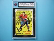 1967/68 TOPPS NHL HOCKEY CARD #70 YVAN COURNOYER KSA NICE!! AUTO AUTOGRAPH TOPPS