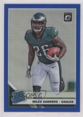 2019 Panini Donruss Optic Rated Blue Prizm 128/150 Miles Sanders Rookie RC 15ej