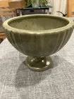 Haeger Pottery Green Speckled Footed Pedestal Planter USA