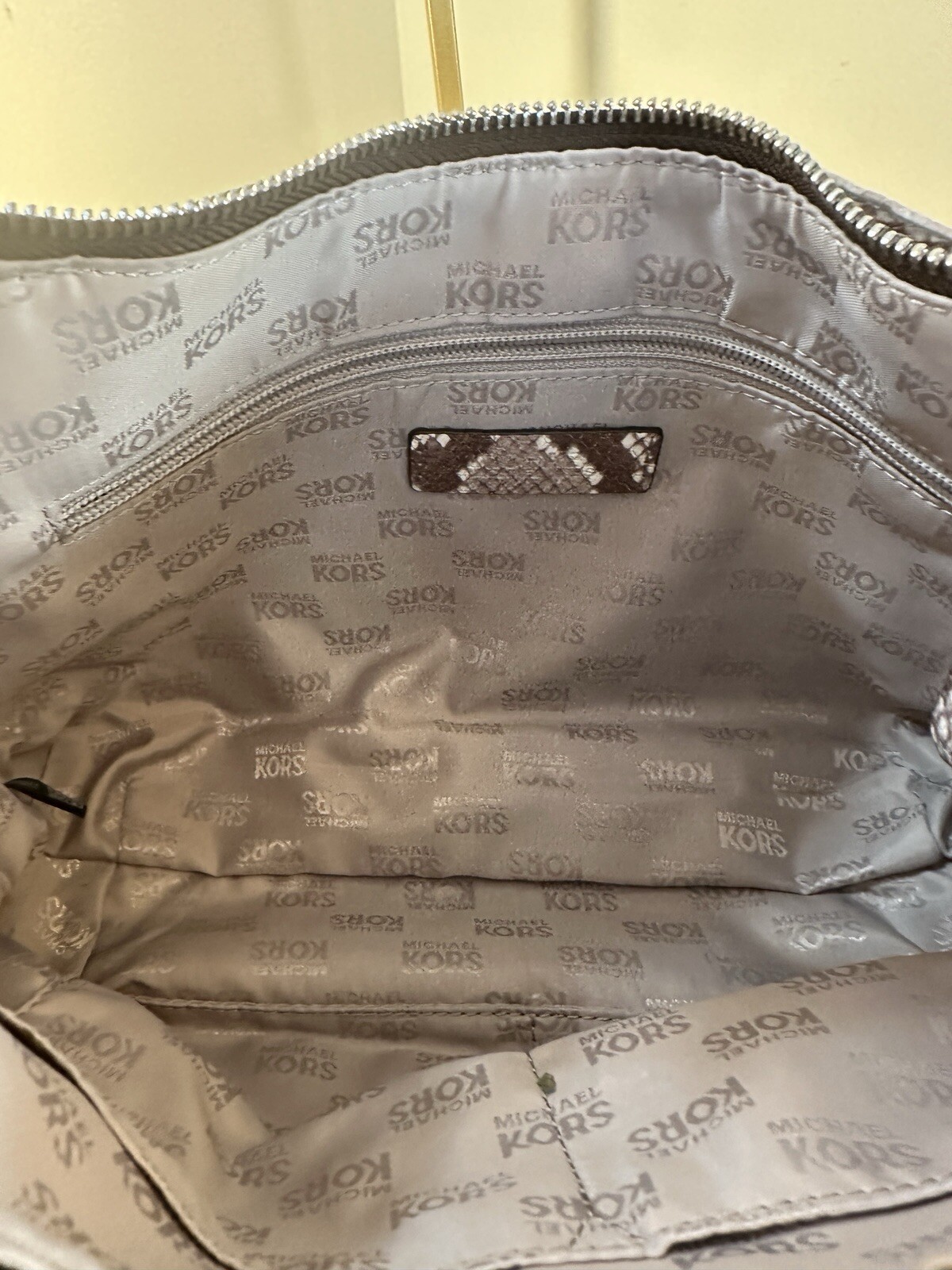 MICHAEL KORS Leather Python Snake Print Shoulder … - image 7