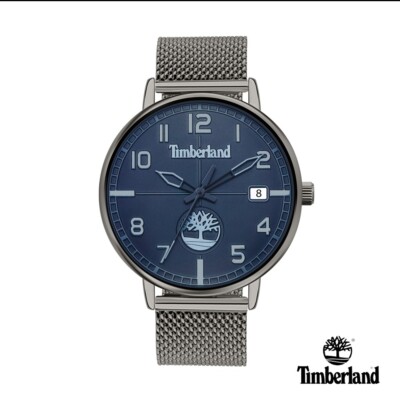 Timberland Men's Watch, Blue Dial Grey Strap, 43mm