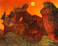 MAX ERNST Art Poster or Rolled Canvas Print "Sedona Landschaft" Up to 24x30"