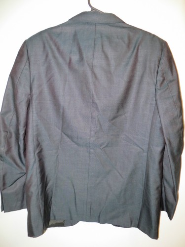 VTG Cesare Larini E Figlio Mens Navy Blue 2 button shimmery suit Euc - Picture 7 of 11