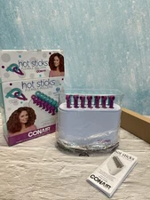 Conair Hot Sticks 14 Flexible Hair Curler Rollers Purple/Teal Hair