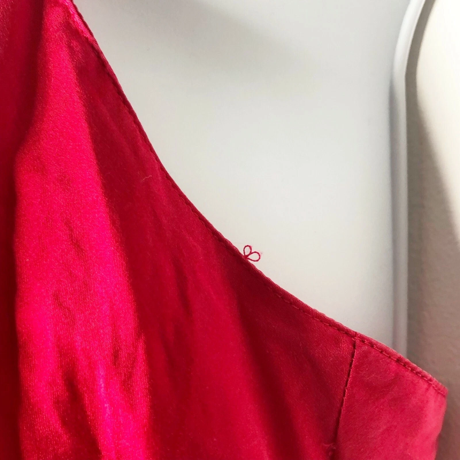 UNDERCOVER Abito Victoria’s Secret rosso seta slip taglia small camicia vintage etichetta oro