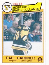 83/84 OPC..PAUL GARDNER..HIGHLIGHT.# 275..PENGUINS...FREE COMBINED SHIPPING