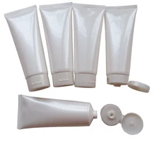 100pcs White 100ml Lotion Bottle Cosmetic Container Portable Travel Bottle Tube