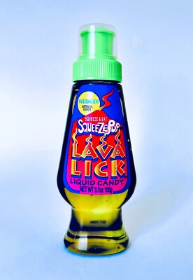 Vintage 1994 Amurol LAVA LICK Squeeze Pop Liquid Candy 4.25
