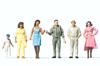 Preiser 14045 Passanten 6 Figuren H0 1:87 Handbemalt Neu + OVP