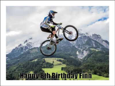 Mountain Bike Edible Cake Topper Icing Birthday Cake BMX