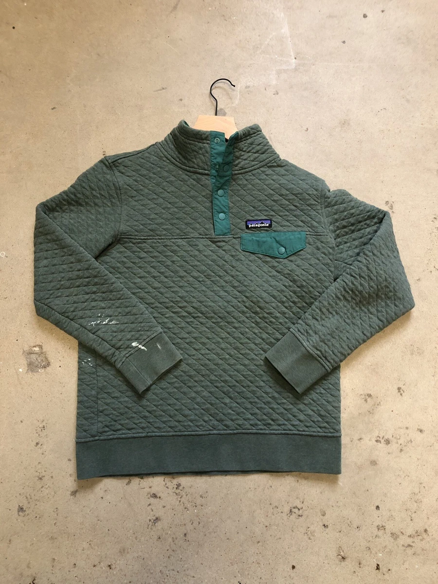 Patagonia Cotton Quilt Snap-T Pullover Women's Size Small Green | eBay