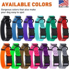 Dogline Biothane Waterproof Dog Quick Release Collar Strong Coated Nylon Webbing