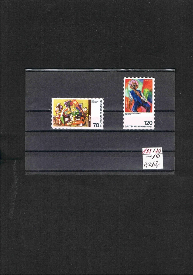 BRD Mi. Nr. 822-823 " Deutscher Expressionismus " Postfrisch, TOP Zustand !!!  X - Bild 1 von 1