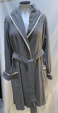   Vintage Robe Gray Knit Cotton Blend M EUC