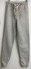 joah brown Light Heather Gray Lace Up Jogger Elastic Ankle Size S