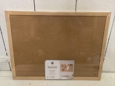 New Sealed U Brands Cork Bulletin Board, 17" x 23", Birch Frame, 025U