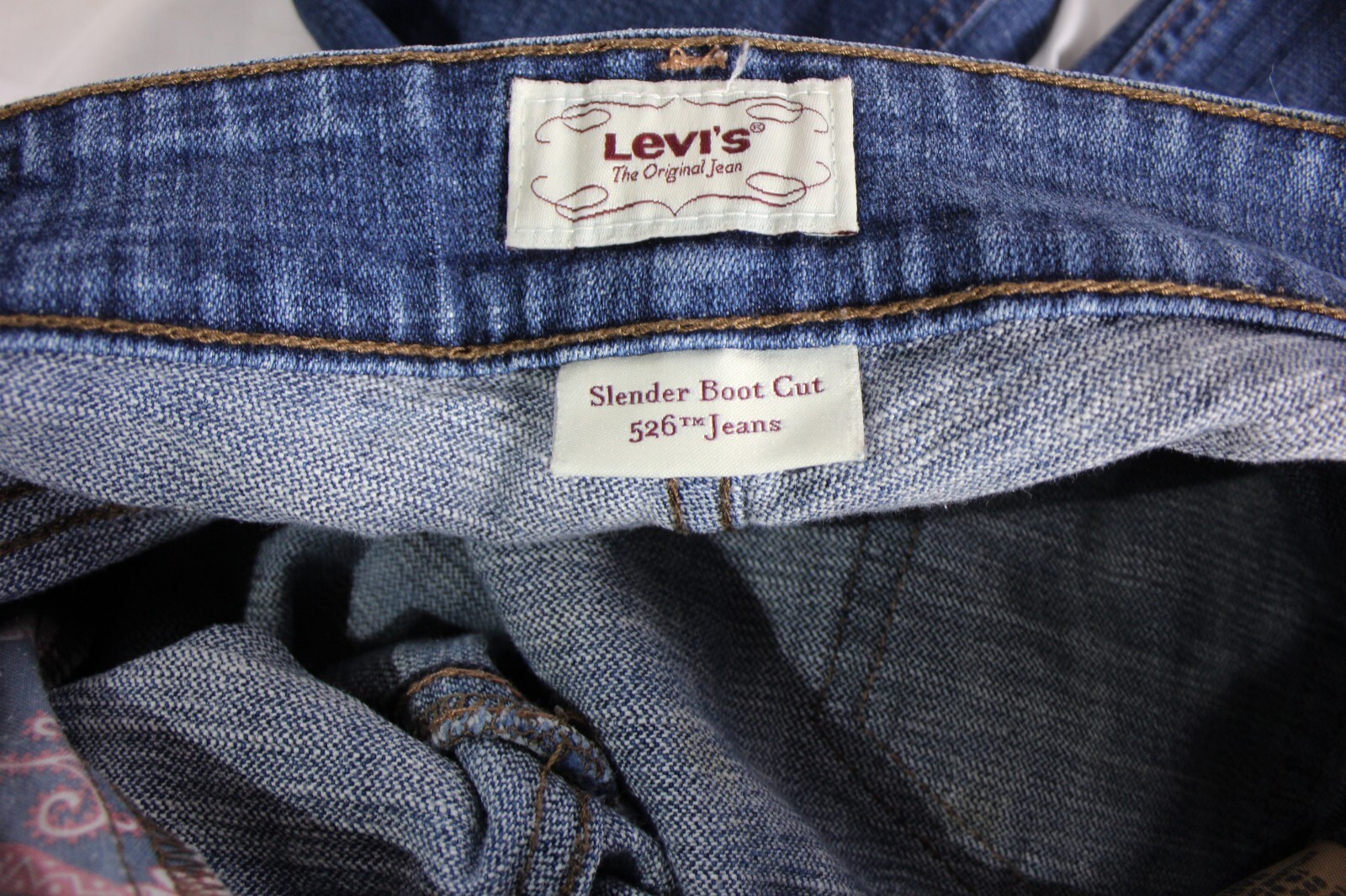 Levis 526 Slender Bootcut Jeans Womens Blue Stretch Denim Size 6 Med 30x30 thumbnail 4