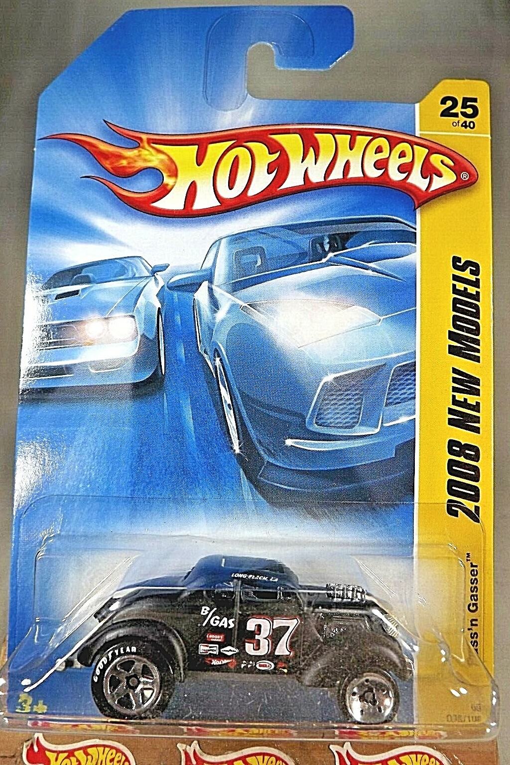 2008 Hot Wheels #25 New Models 25/40 PASS'N GASSER Black Variant w/Rear5 Sp-5Dot